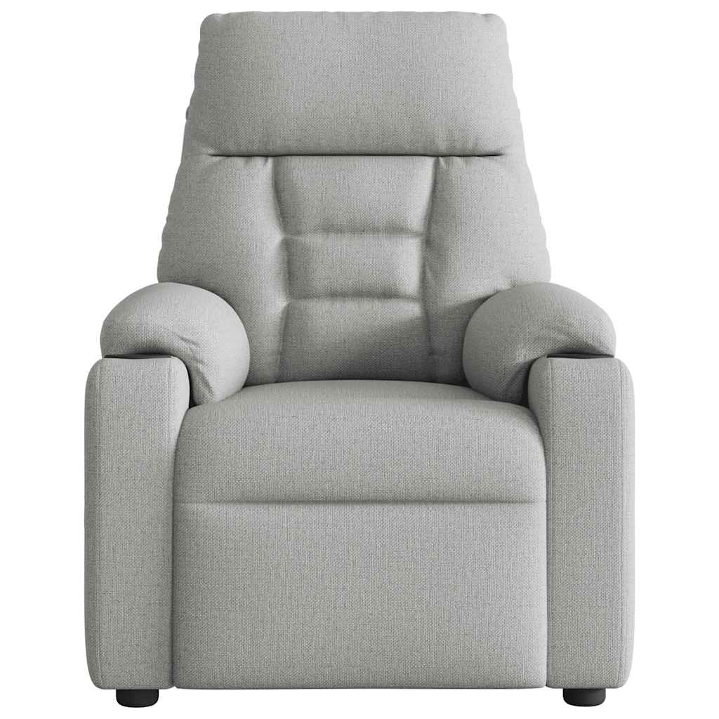 vidaXL Scaun reclinabil electric pentru masaj Cloud Grey Fabric