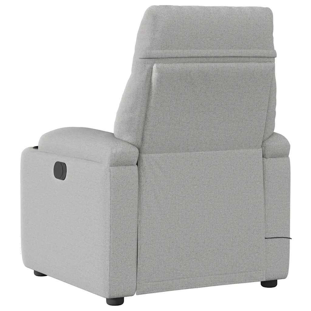 vidaXL Scaun reclinabil electric pentru masaj Cloud Grey Fabric
