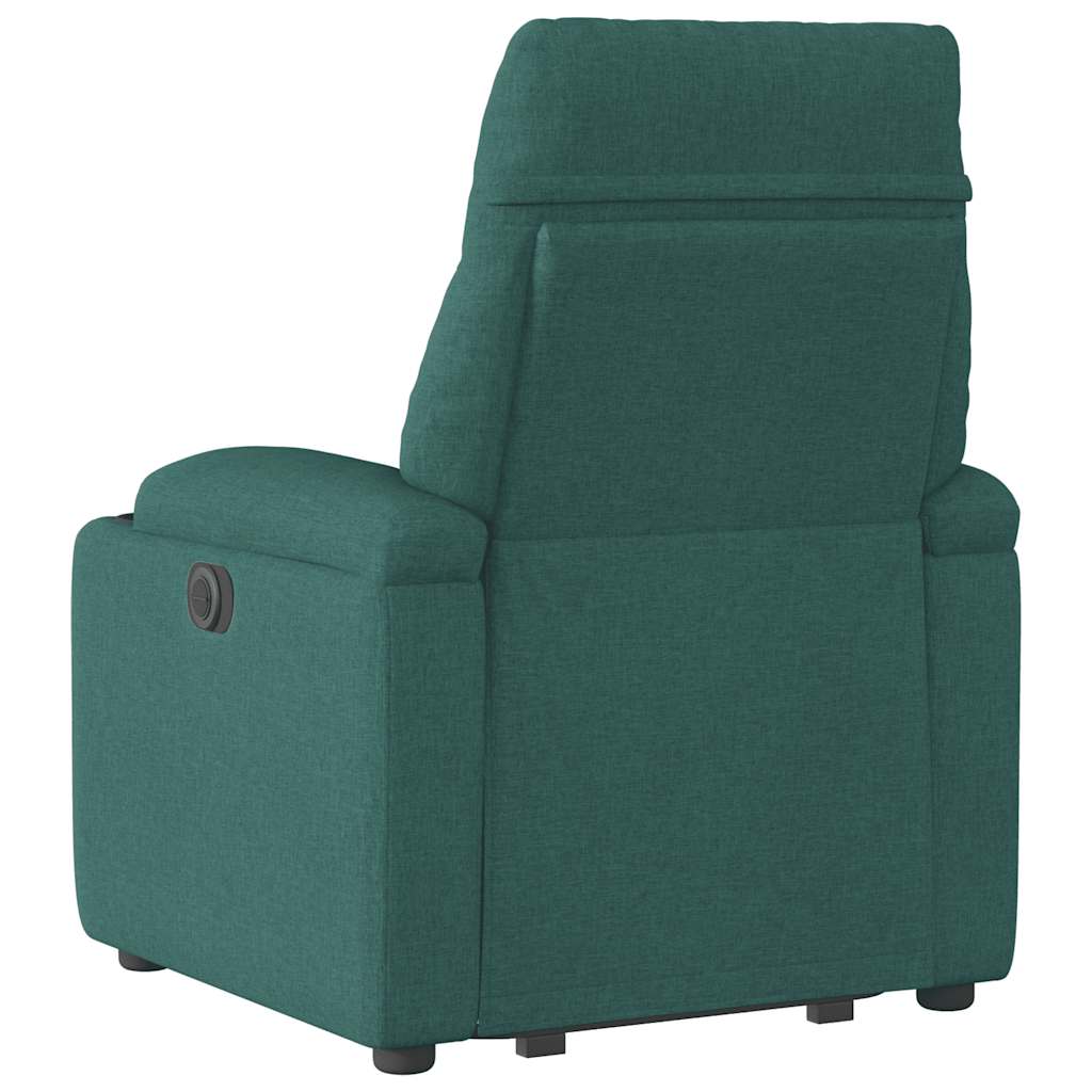 vidaXL Fotoliu rabatabil ridicare pe verticală, verde închis, textil vidaXL Fotoliu rabatabil ridicare pe verticală, verde închis, textil