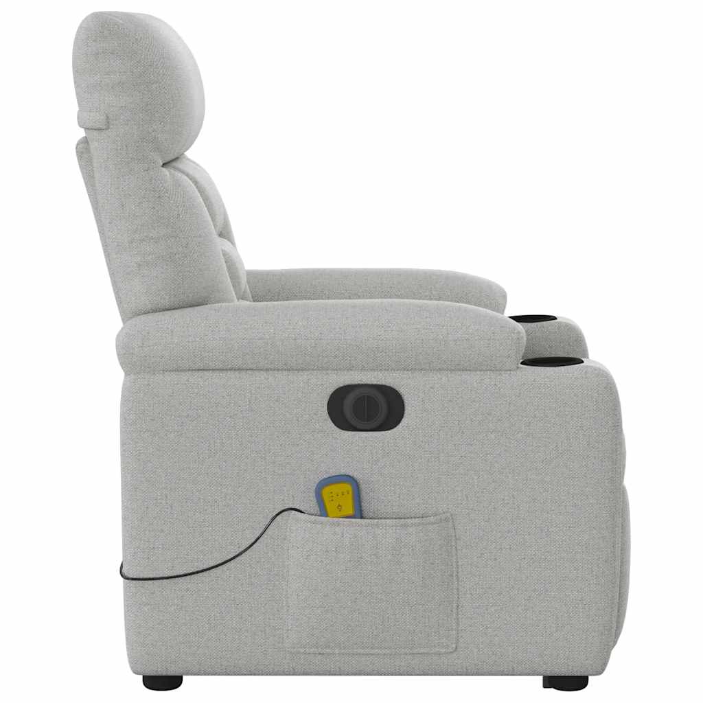 vidaXL Scaun electric pentru masaj picioare în picioare stofa gri nor