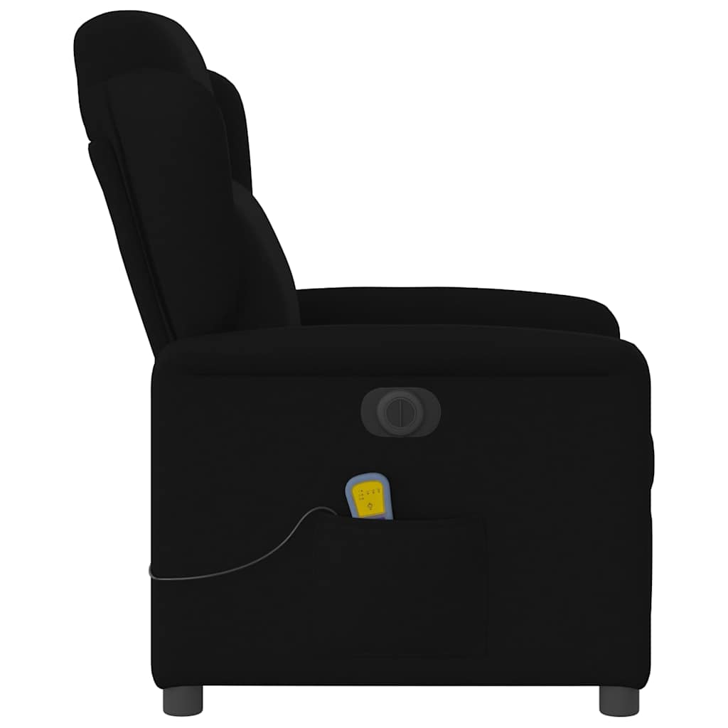 vidaXL Fotoliu electric de masaj rabatabil, negru, textil vidaXL Fotoliu electric de masaj rabatabil, negru, textil