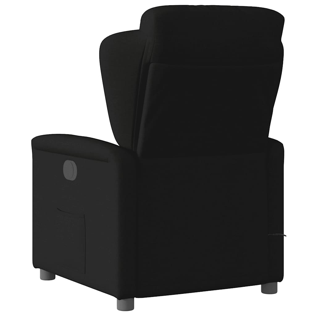 vidaXL Fotoliu electric de masaj rabatabil, negru, textil vidaXL Fotoliu electric de masaj rabatabil, negru, textil
