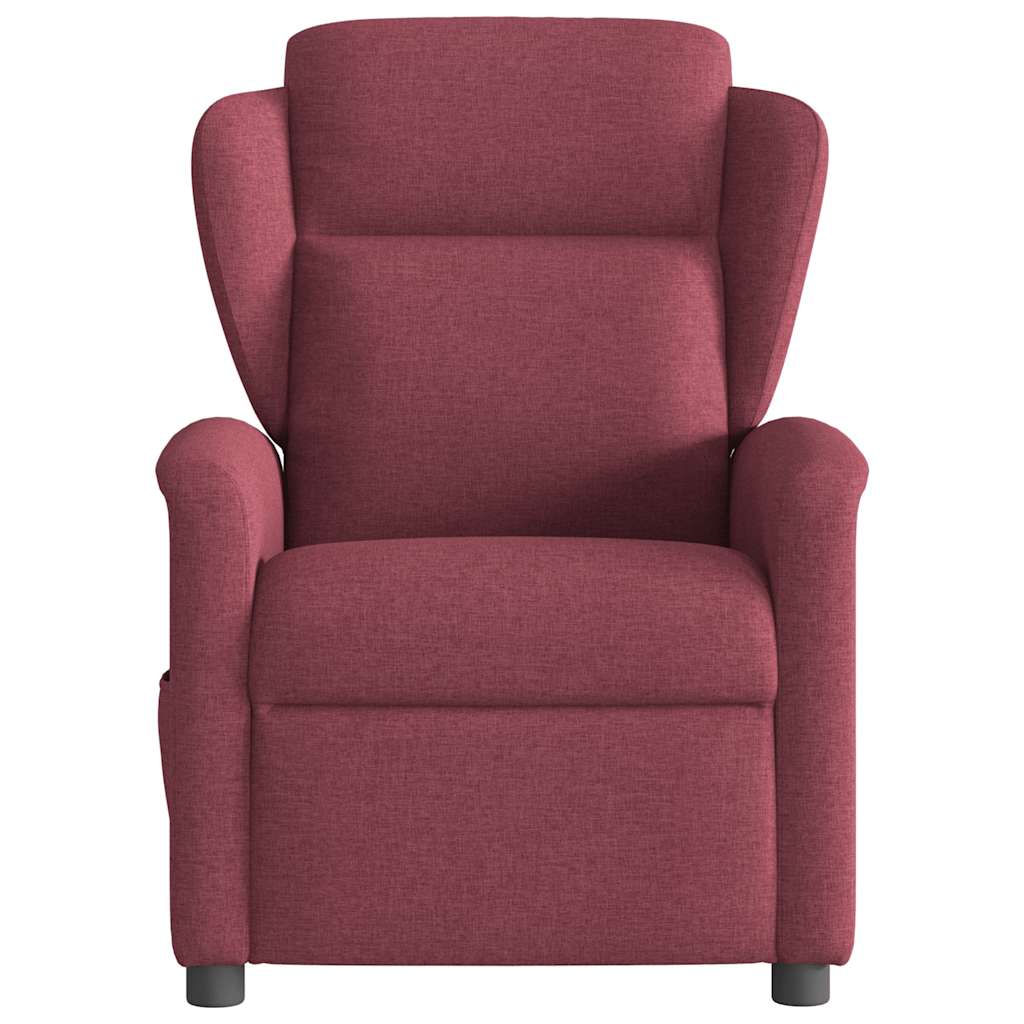 vidaXL Fotoliu electric de masaj rabatabil, roșu vin, textil vidaXL Fotoliu electric de masaj rabatabil, roșu vin, textil