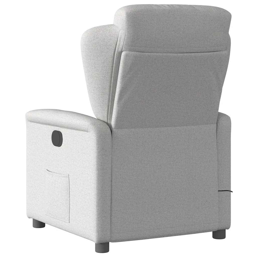vidaXL Scaun reclinabil electric pentru masaj Cloud Grey Fabric vidaXL Scaun reclinabil electric pentru masaj Cloud Grey Fabric