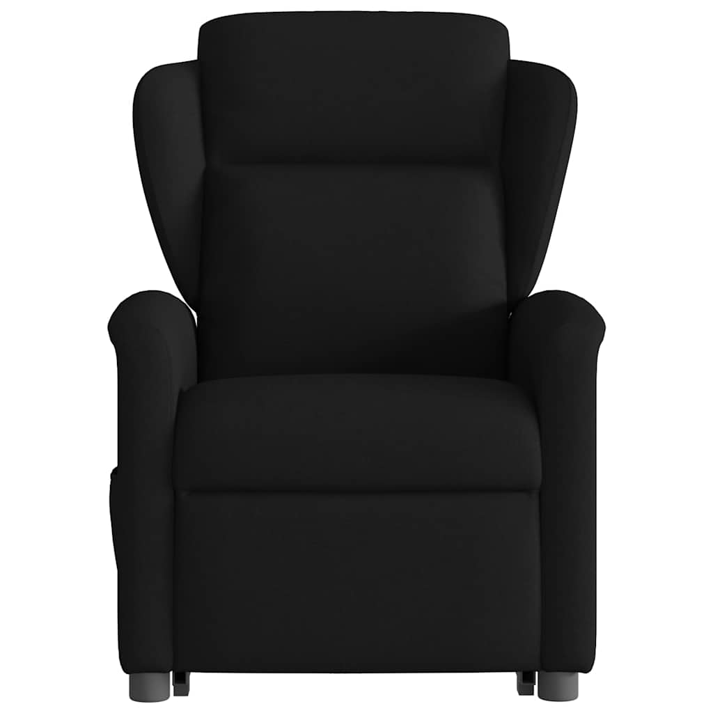 vidaXL Fotoliu rabatabil cu ridicare pe verticală, negru, textil