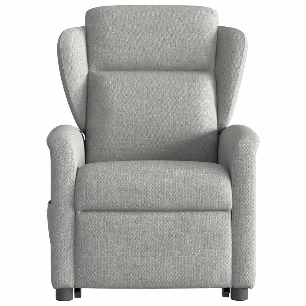 vidaXL Scaun reclinabil electric, țesătură gri nor