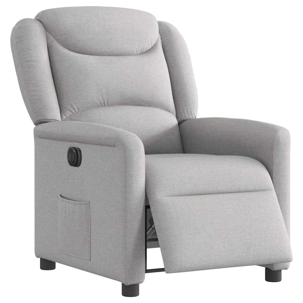 vidaXL Scaun reclinabil electric Cloud Grey Fabric vidaXL Scaun reclinabil electric Cloud Grey Fabric