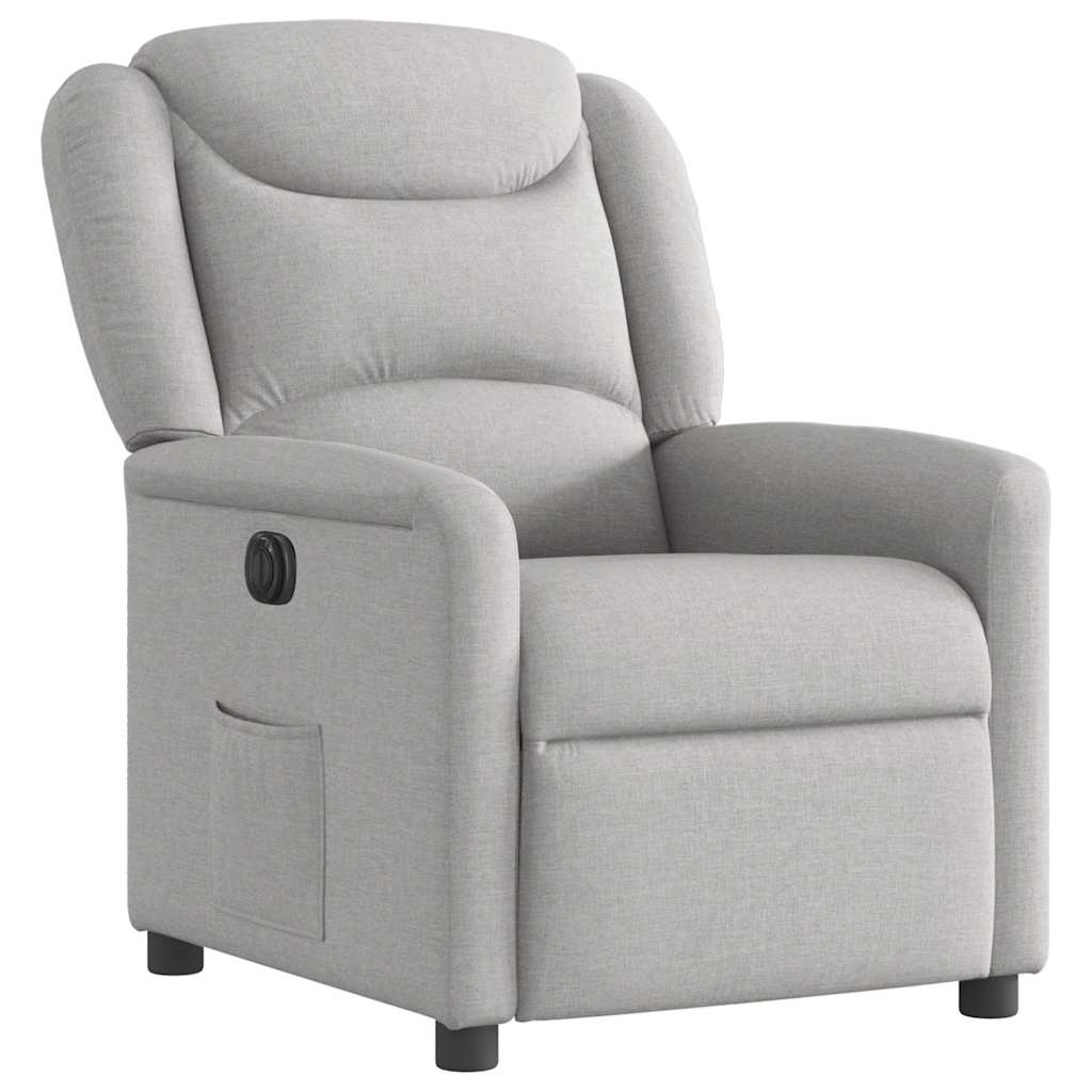vidaXL Scaun reclinabil electric Cloud Grey Fabric vidaXL Scaun reclinabil electric Cloud Grey Fabric