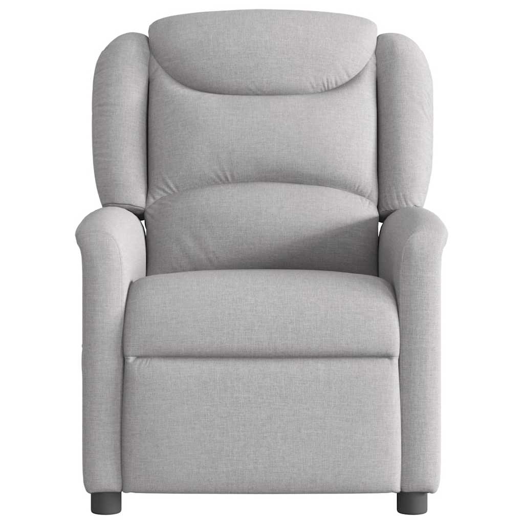 vidaXL Scaun reclinabil electric pentru masaj Cloud Grey Fabric