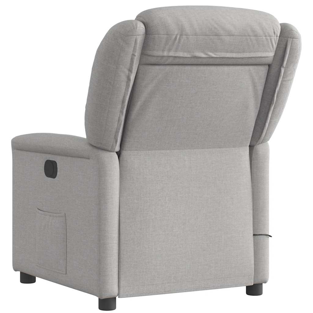 vidaXL Scaun reclinabil electric pentru masaj Cloud Grey Fabric