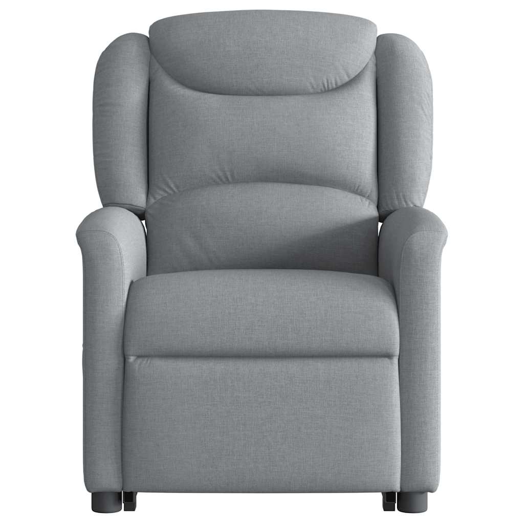vidaXL Fotoliu electric masaj rabatabil cu ridicare, gri închis textil