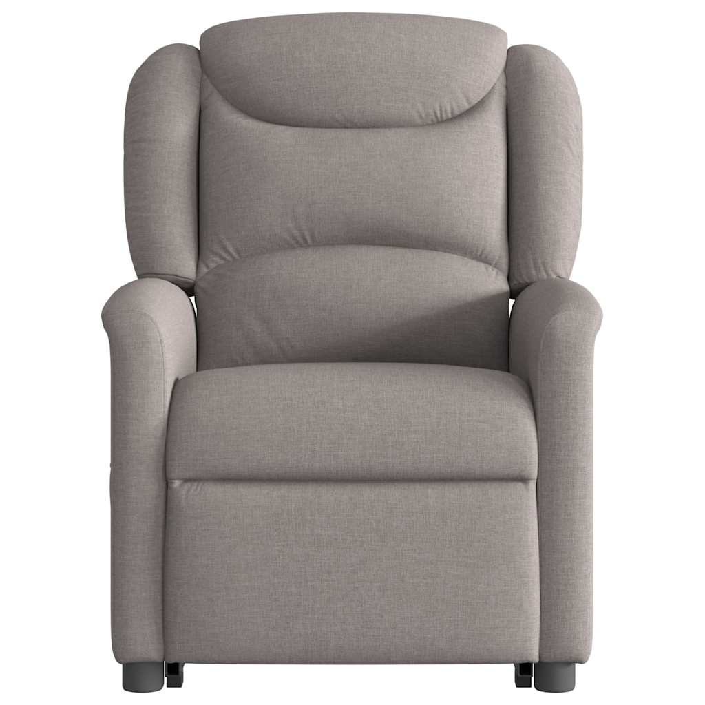 vidaXL Fotoliu electric masaj rabatabil cu ridicare, gri taupe, textil