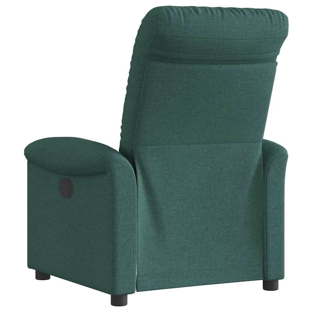 vidaXL Fotoliu rabatabil electric, verde închis, material textil vidaXL Fotoliu rabatabil electric, verde închis, material textil