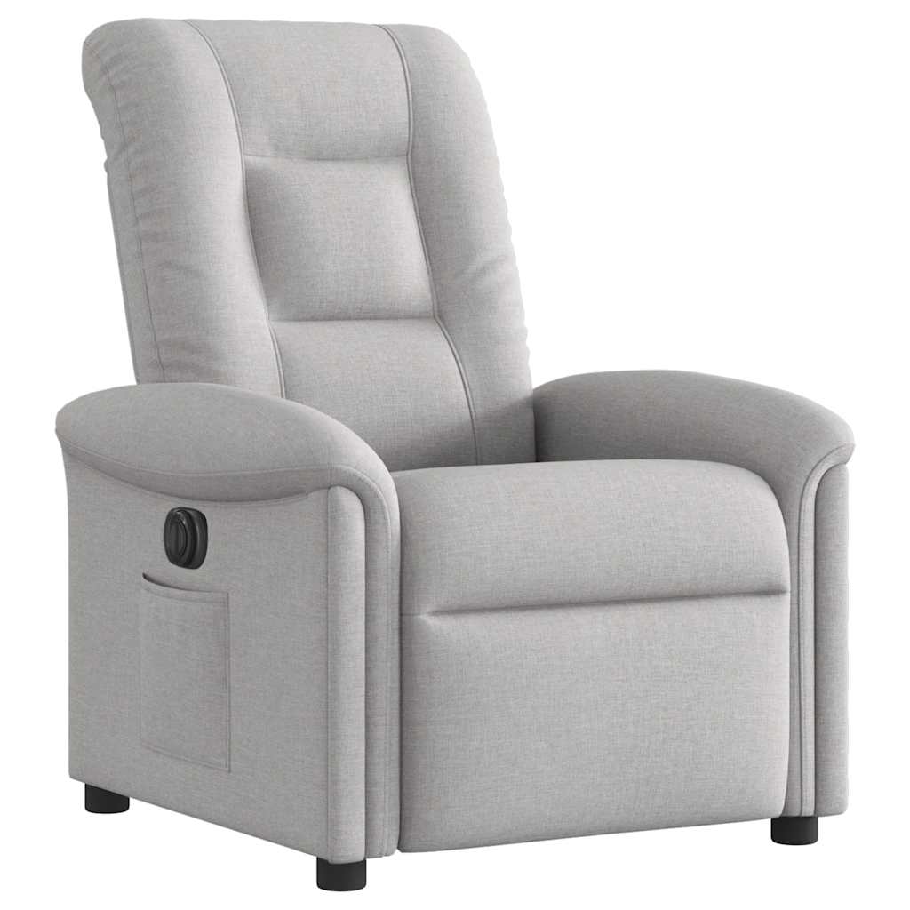 vidaXL Scaun reclinabil electric Cloud Grey Fabric