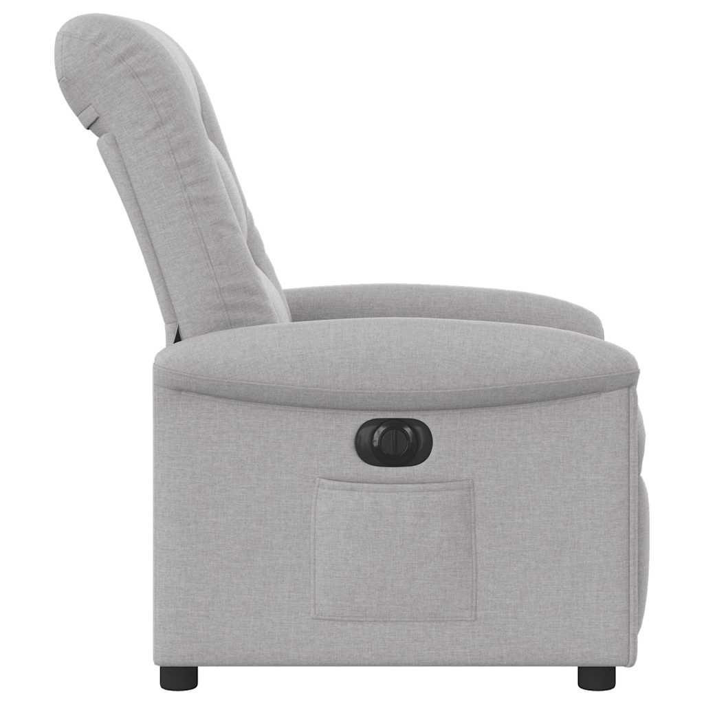 vidaXL Scaun reclinabil electric Cloud Grey Fabric