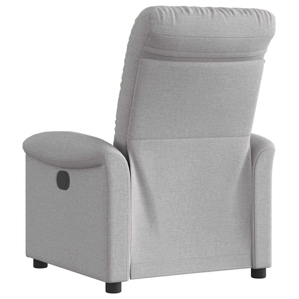 vidaXL Scaun reclinabil electric Cloud Grey Fabric