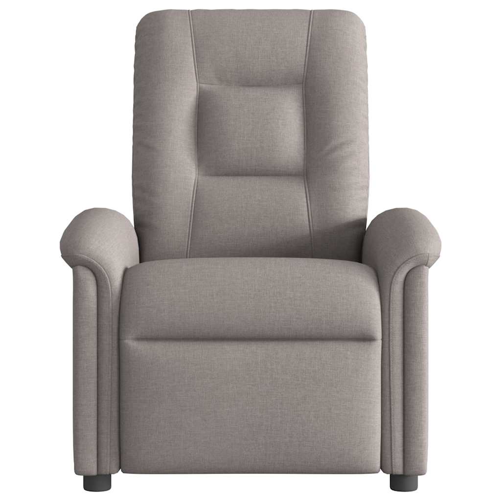 vidaXL Fotoliu electric de masaj rabatabil, gri taupe, textil
