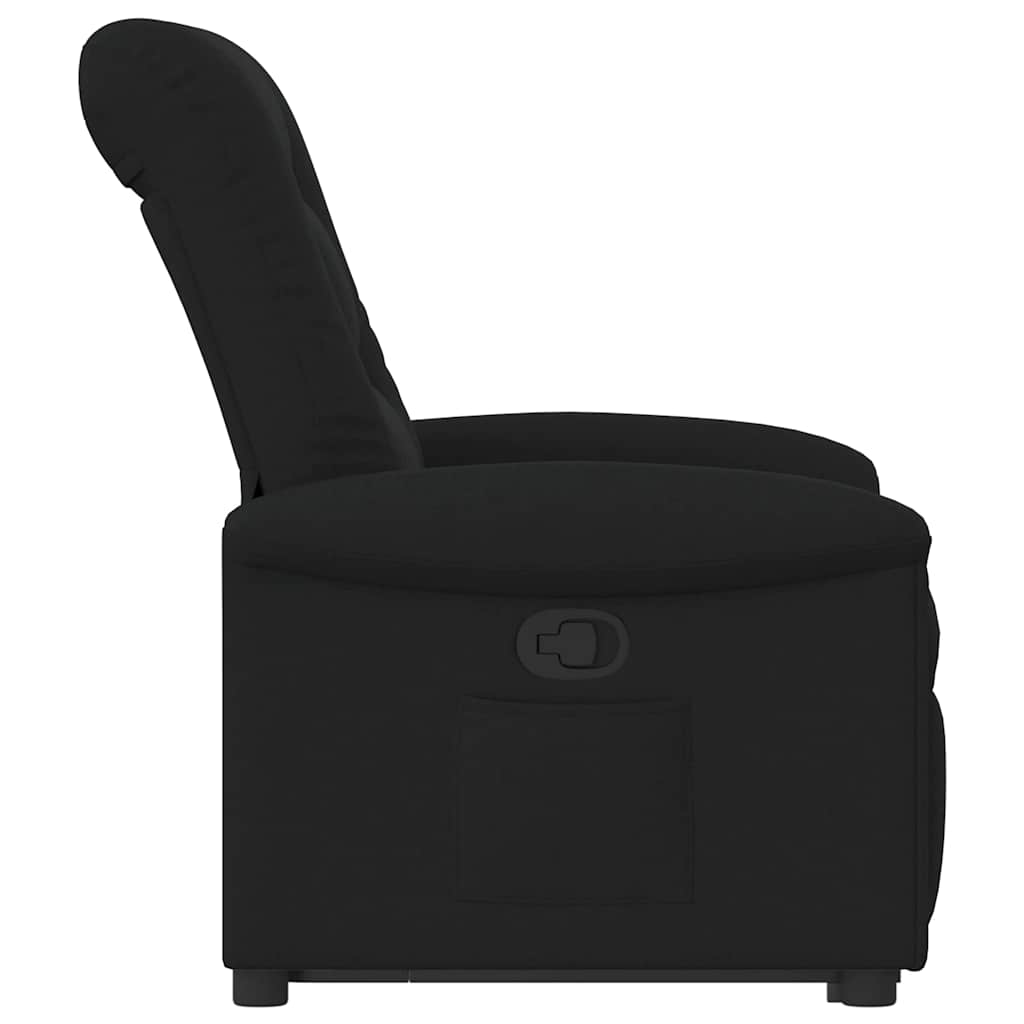 vidaXL Fotoliu rabatabil cu ridicare pe verticală, negru, textil