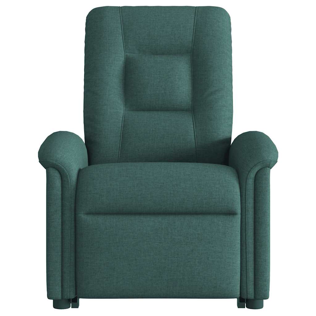 vidaXL Fotoliu rabatabil ridicare pe verticală, verde închis, textil vidaXL Fotoliu rabatabil ridicare pe verticală, verde închis, textil