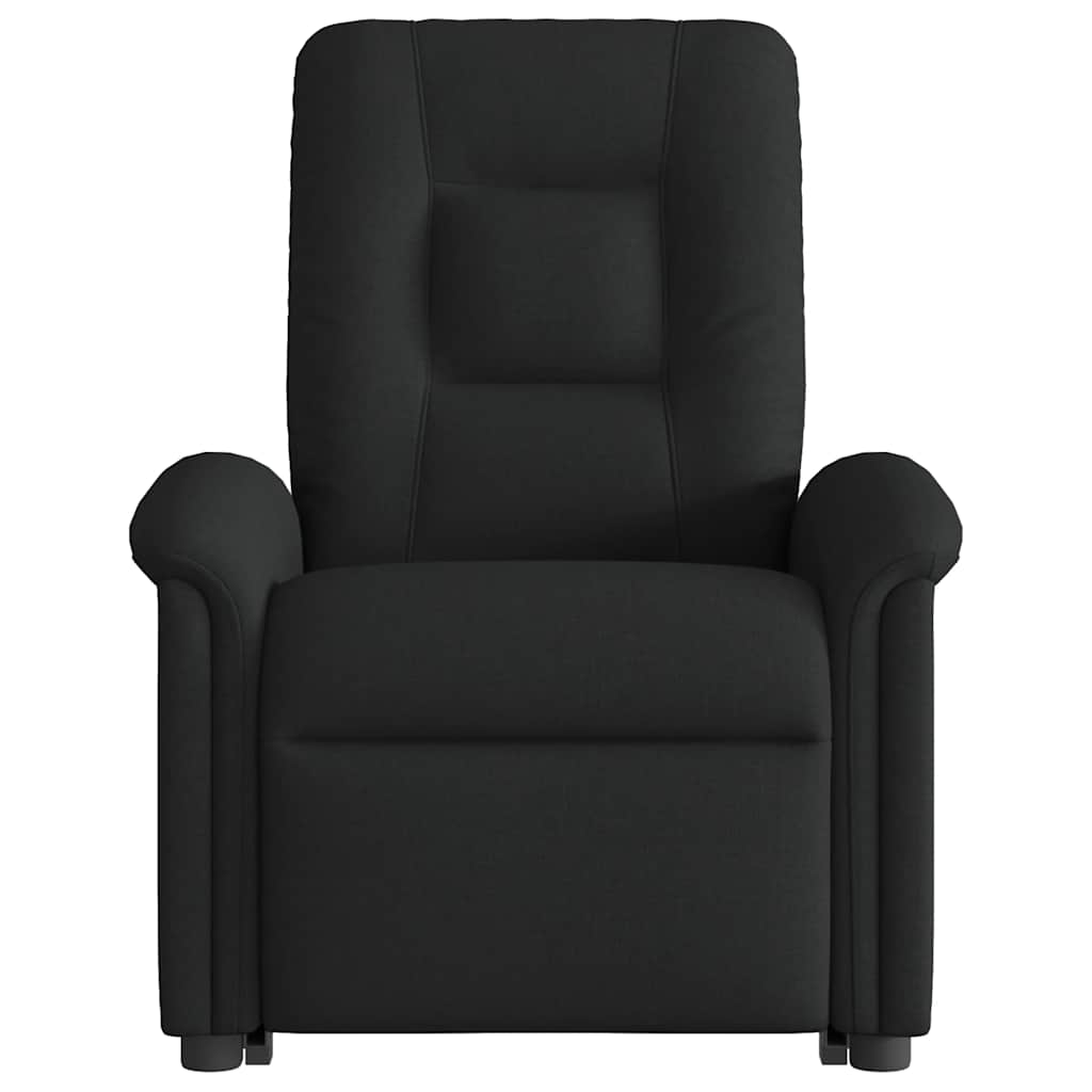 vidaXL Fotoliu electric de masaj rabatabil cu ridicare, negru, textil
