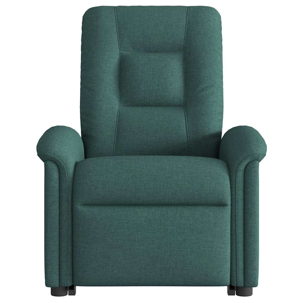 vidaXL Fotoliu electric masaj rabatabil / ridicare verde închis textil