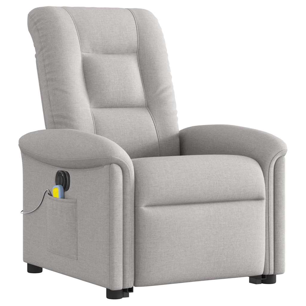 vidaXL Scaun electric pentru masaj picioare în picioare stofa gri nor