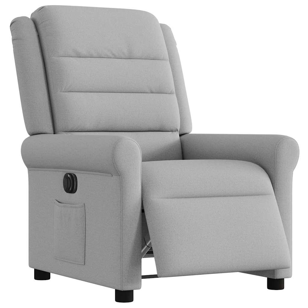 vidaXL Scaun reclinabil electric Cloud Grey Fabric