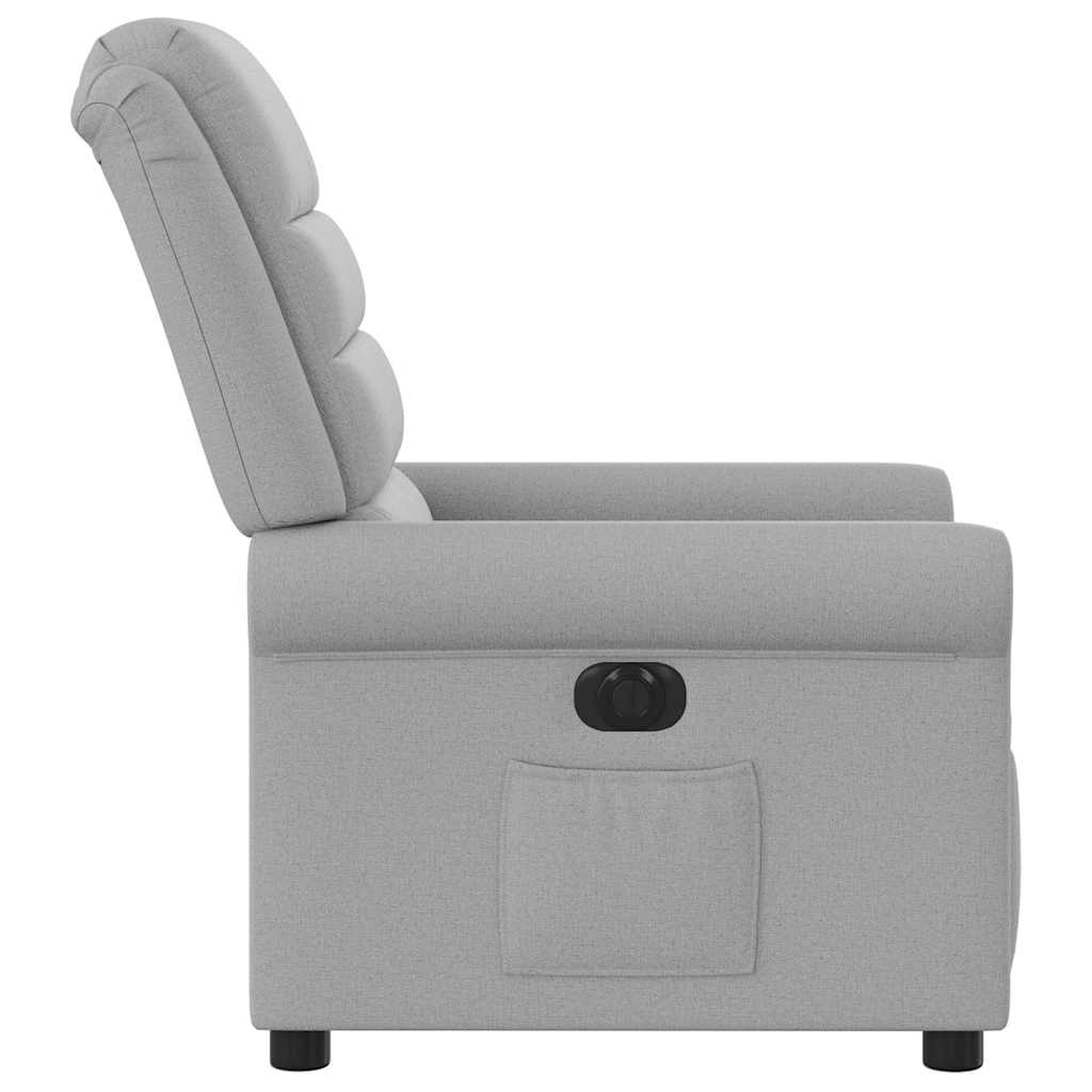 vidaXL Scaun reclinabil electric Cloud Grey Fabric