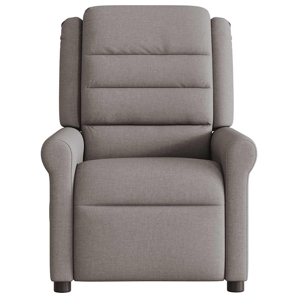 vidaXL Fotoliu electric de masaj rabatabil, gri taupe, textil