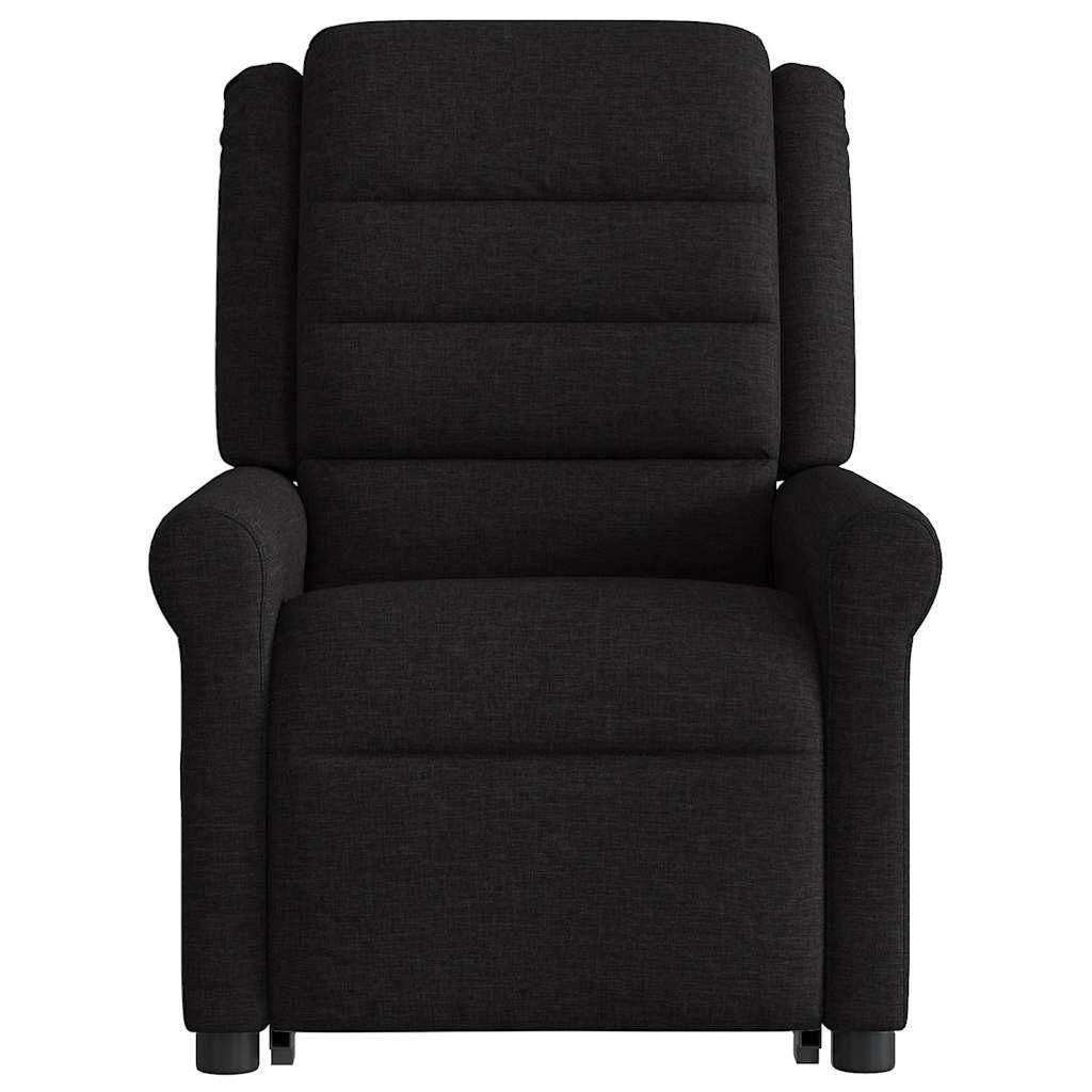 vidaXL Fotoliu electric rabatabil cu ridicare, negru, textil