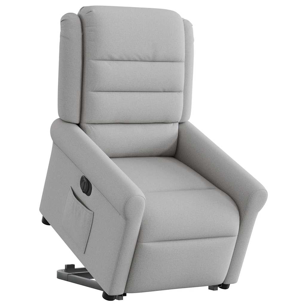 vidaXL Scaun reclinabil electric, țesătură gri nor vidaXL Scaun reclinabil electric, țesătură gri nor