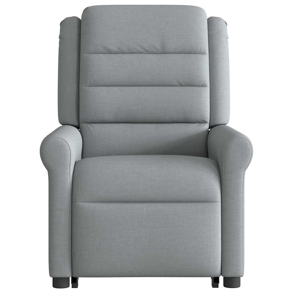 vidaXL Fotoliu electric masaj rabatabil cu ridicare, gri închis textil