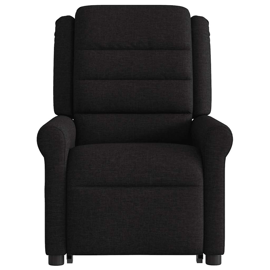 vidaXL Fotoliu electric de masaj rabatabil cu ridicare, negru, textil