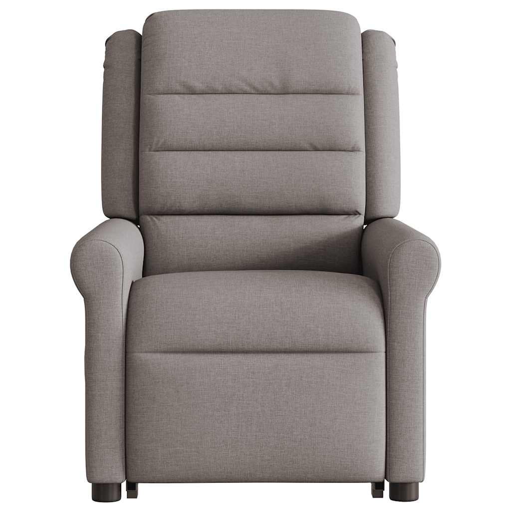 vidaXL Fotoliu electric masaj rabatabil cu ridicare, gri taupe, textil