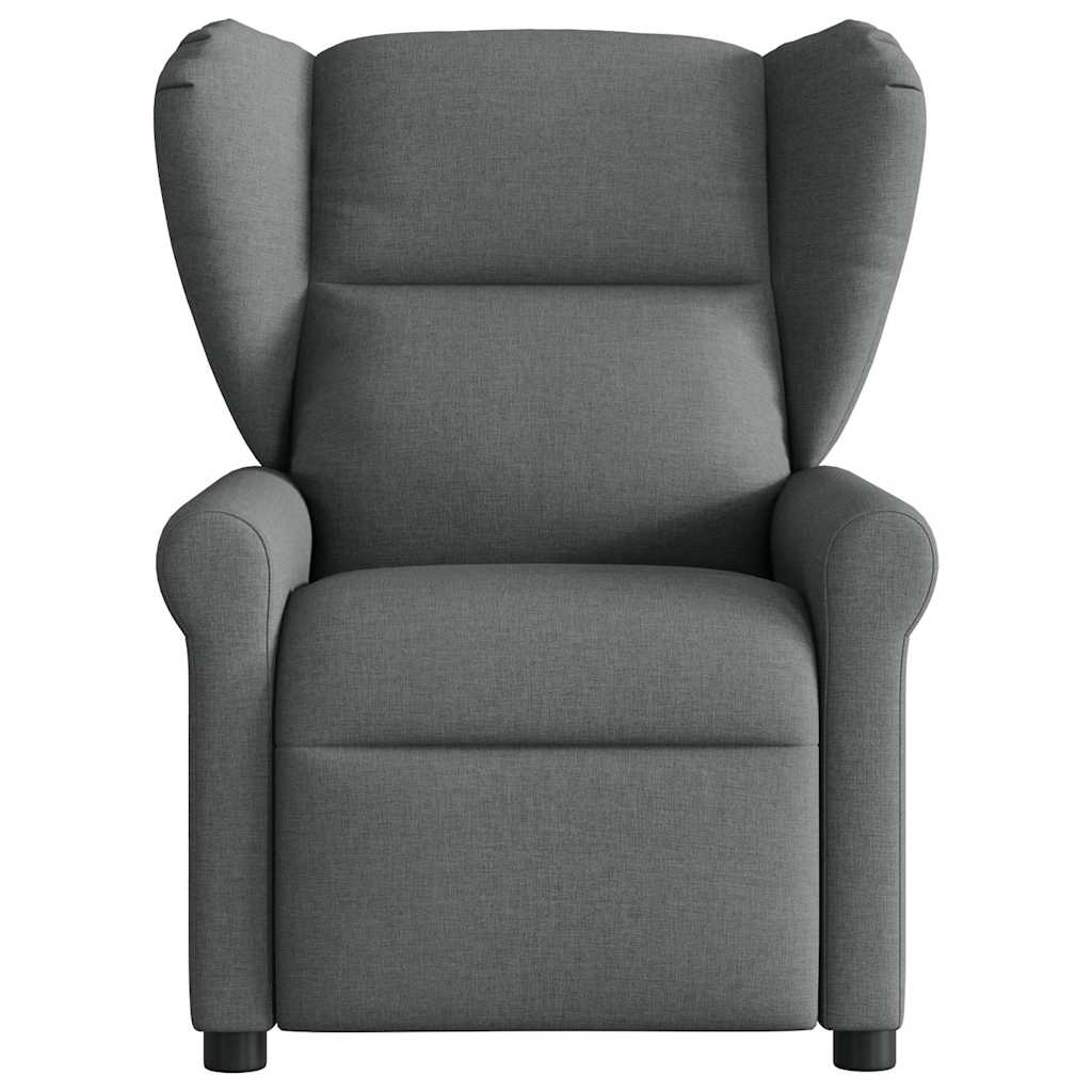 vidaXL Fotoliu electric de masaj rabatabil, gri închis, textil