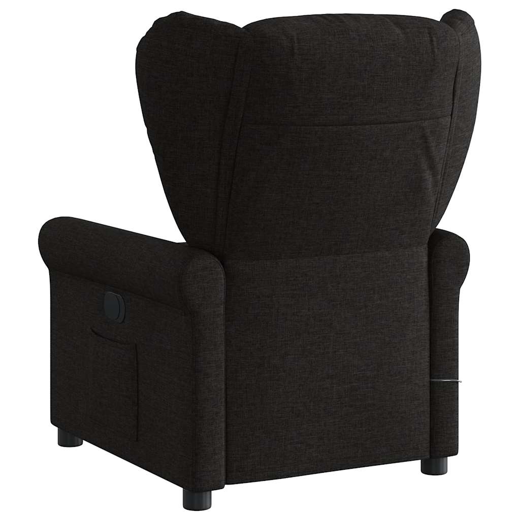 vidaXL Fotoliu electric de masaj rabatabil, negru, textil vidaXL Fotoliu electric de masaj rabatabil, negru, textil