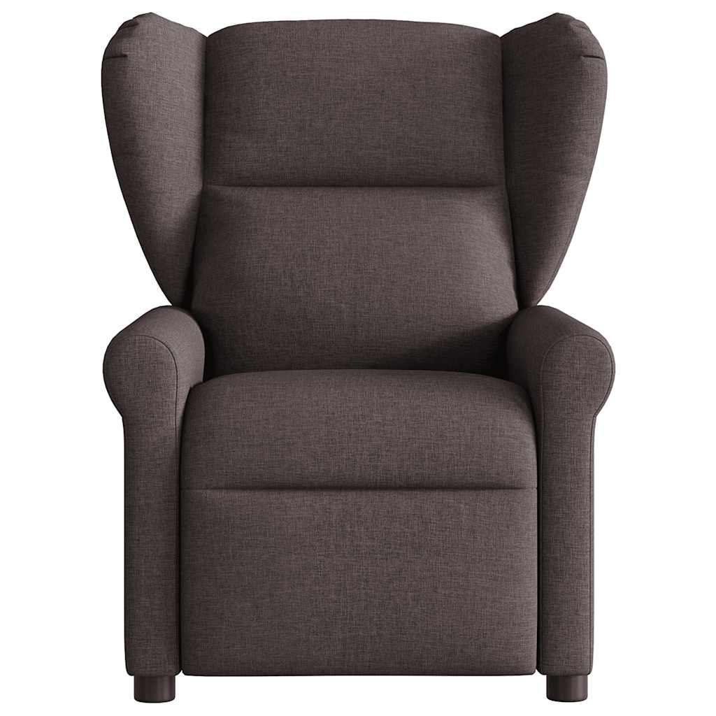 vidaXL Fotoliu electric de masaj rabatabil, maro închis, textil