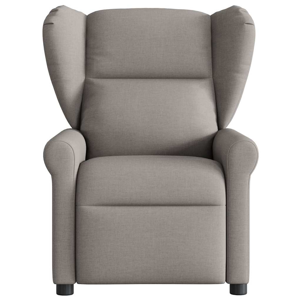 vidaXL Fotoliu electric de masaj rabatabil, gri taupe, textil