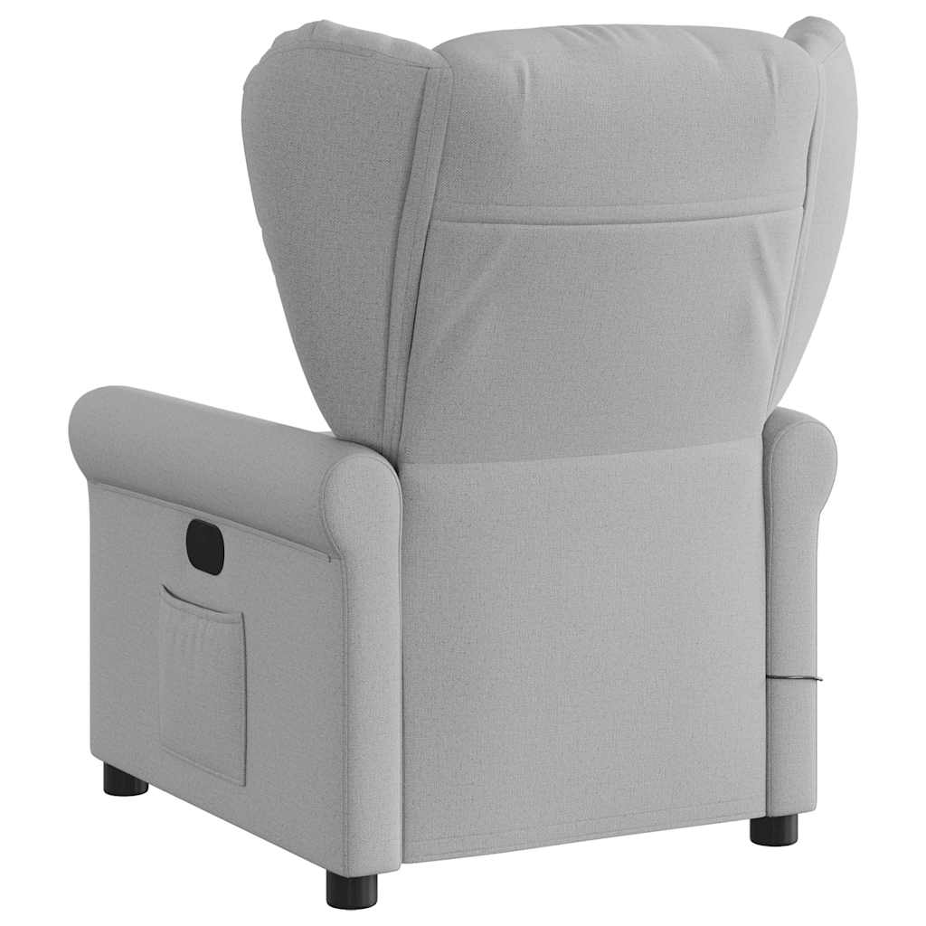 vidaXL Scaun reclinabil electric pentru masaj Cloud Grey Fabric vidaXL Scaun reclinabil electric pentru masaj Cloud Grey Fabric
