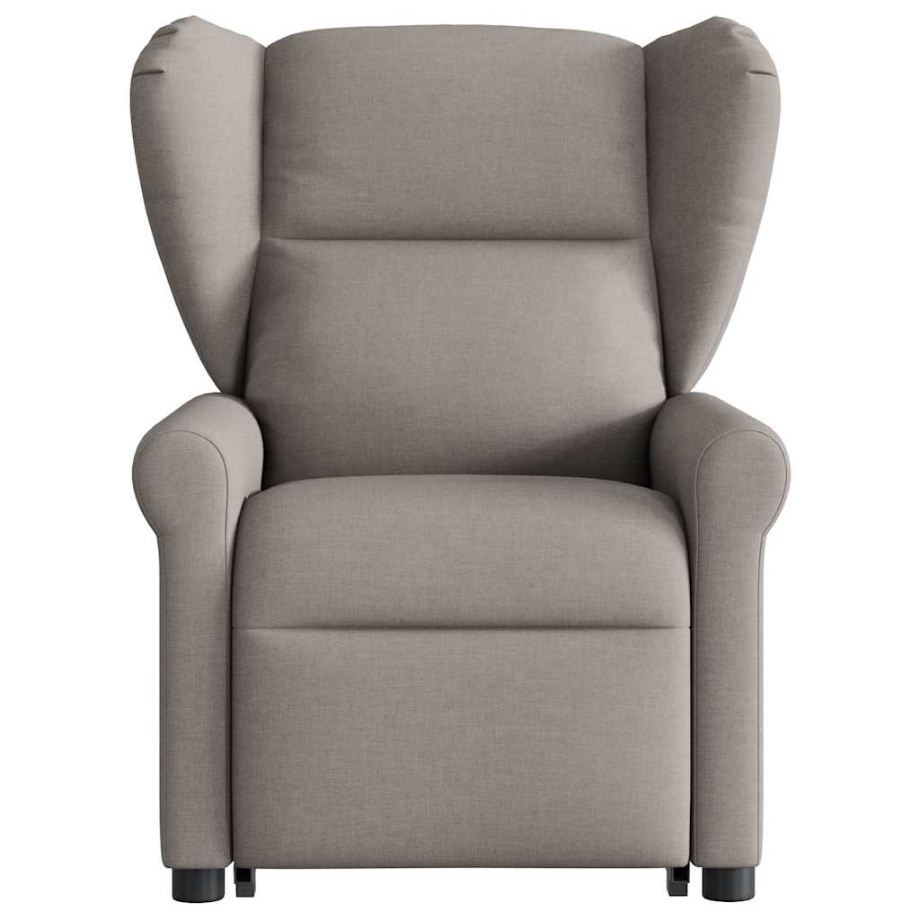 vidaXL Fotoliu electric rabatabil cu ridicare, gri taupe, textil