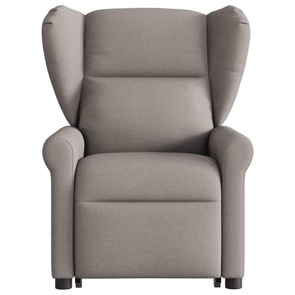 vidaXL Fotoliu electric masaj rabatabil cu ridicare, gri taupe, textil