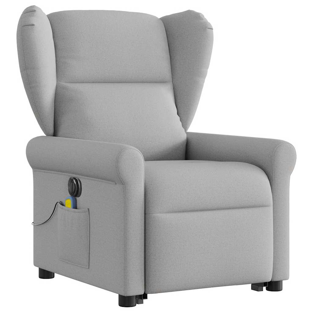 vidaXL Scaun electric pentru masaj picioare în picioare stofa gri nor