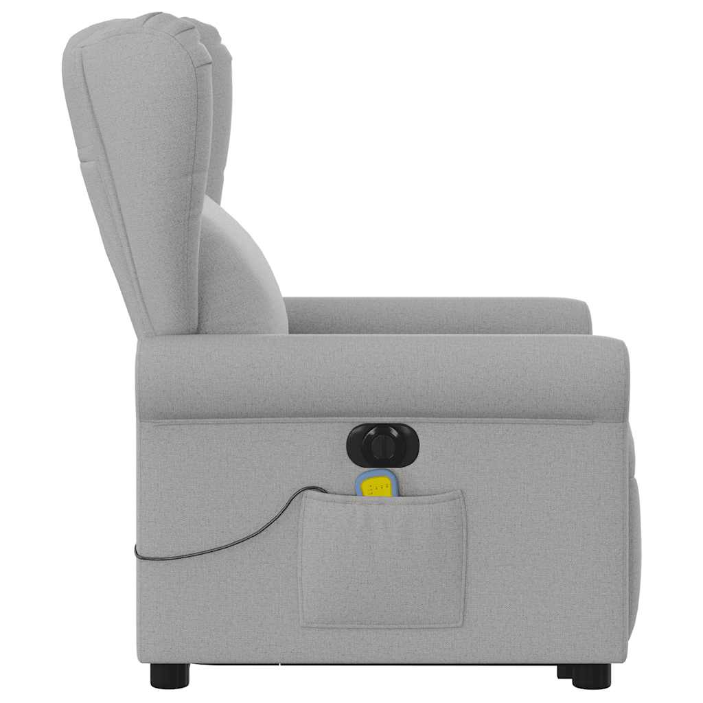 vidaXL Scaun electric pentru masaj picioare în picioare stofa gri nor