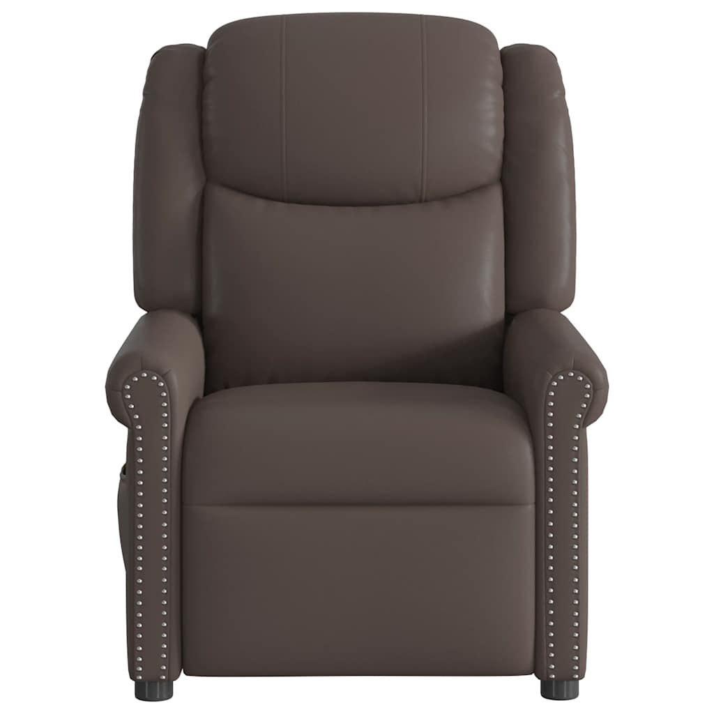vidaXL Scaun electric pentru masaj pentru relaxare maro strălucitoare