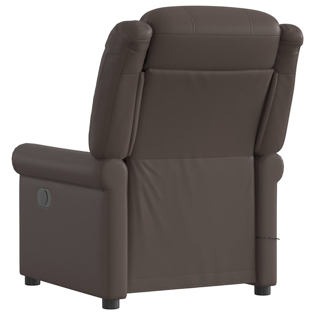 vidaXL Scaun electric pentru masaj pentru relaxare maro strălucitoare