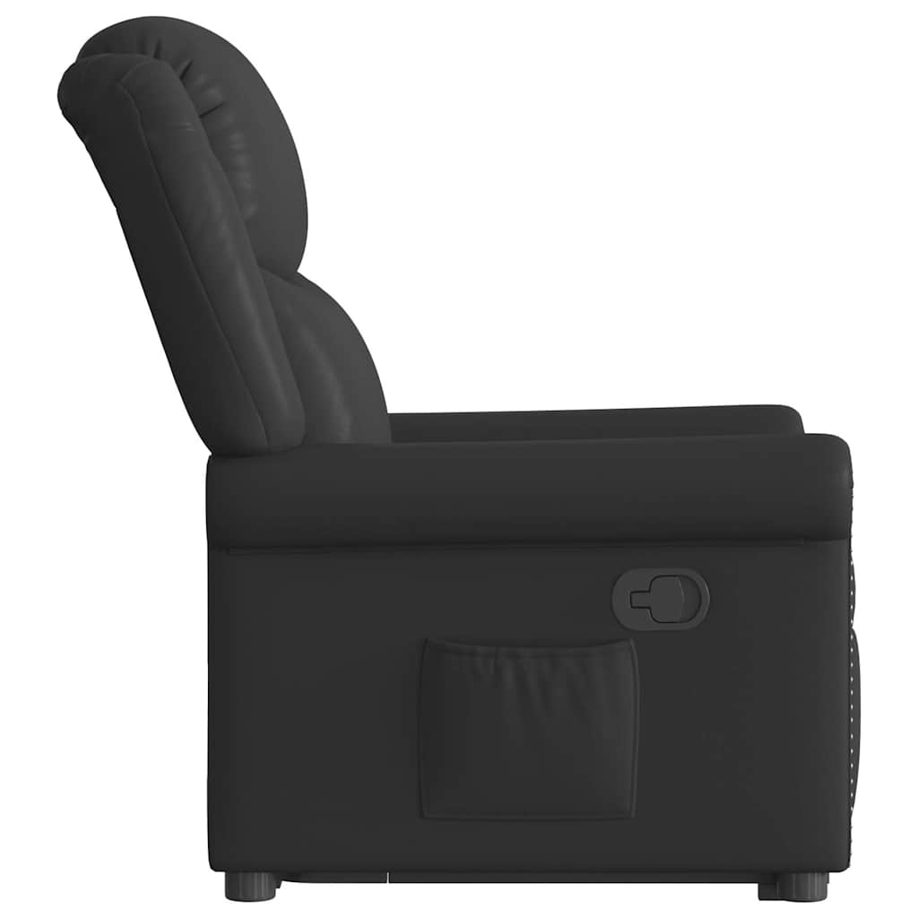 vidaXL Scaun rabatabil vertical din piele artificială neagră lucioasă vidaXL Scaun rabatabil vertical din piele artificială neagră lucioasă