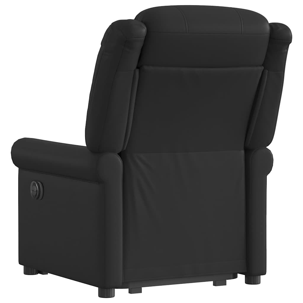 vidaXL Scaun reclinabil electric pe picioare neagră lucioasă