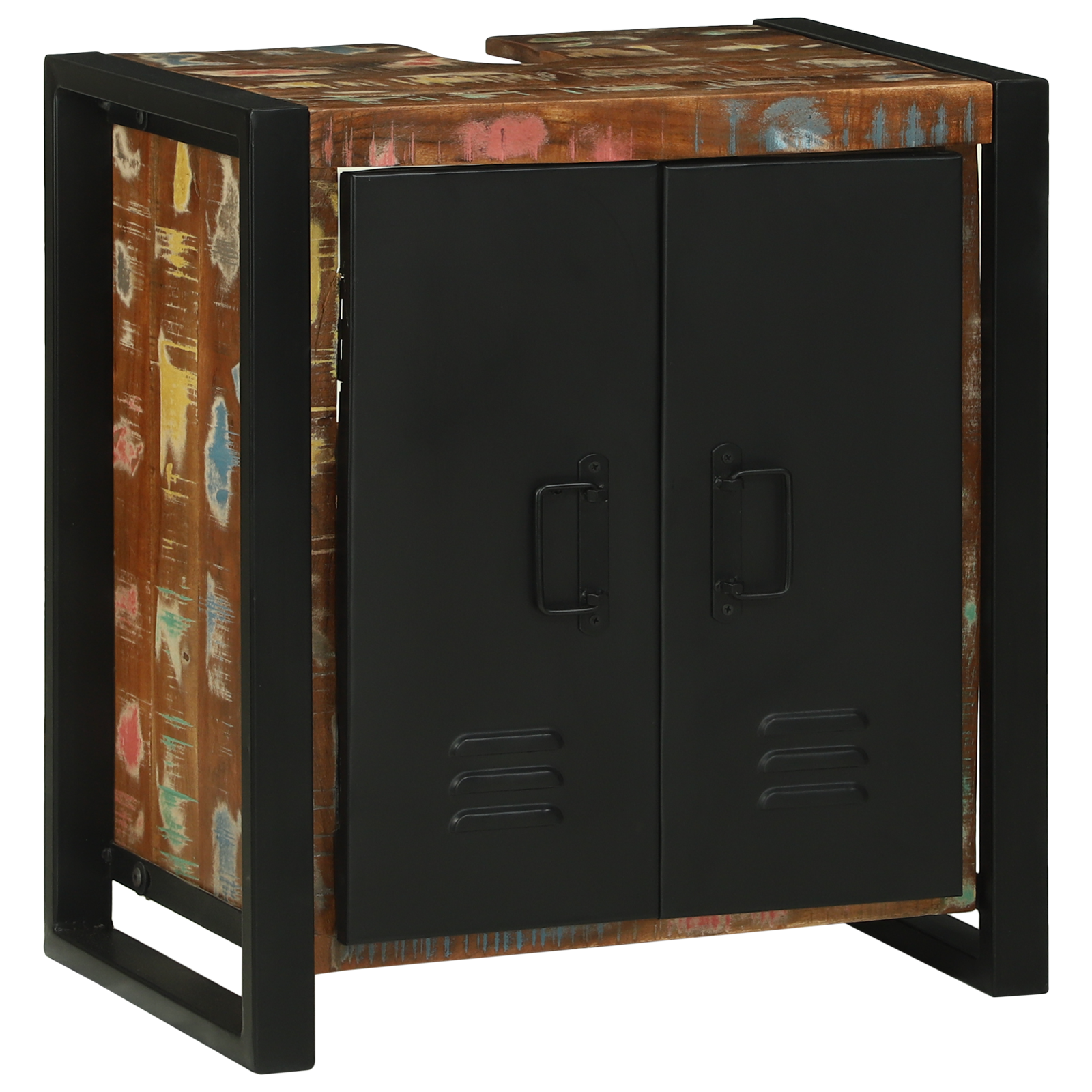 vidaXL Set de mobilier pentru baie 2 pcs Maro Lemn masiv reciclat vidaXL Set de mobilier pentru baie 2 pcs Maro Lemn masiv reciclat