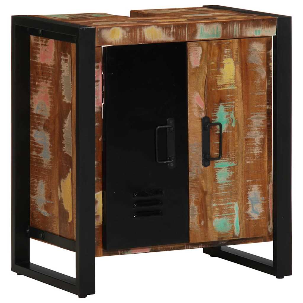 vidaXL Set de mobilier pentru baie cu raft 2 pcs Lemn recuperat masiv