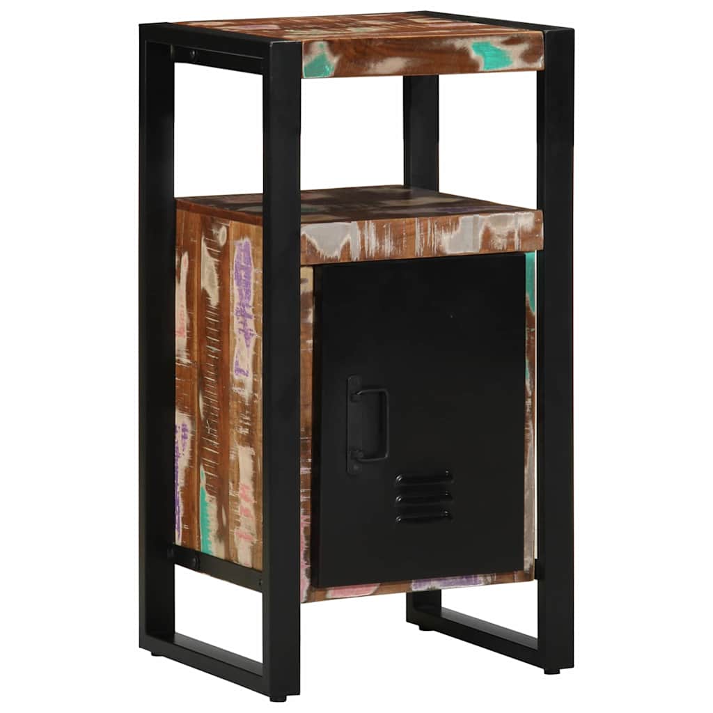 vidaXL Set de mobilier pentru baie cu ușă 4 pcs Lemn recuperat solid